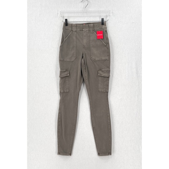 SPANX Pants Womens Small Desert Dune Stretch Twill Ankle Cargo Pant NWT - Picture 3 of 9